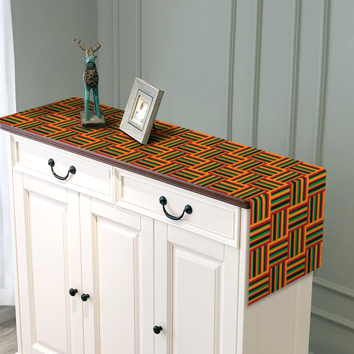 Kentish striped patchwork table runner - Image 4