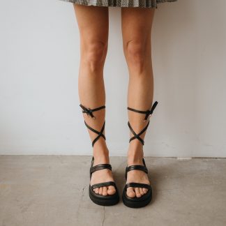 Lace-Up Gladiator Platform Sandals