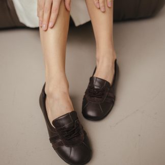 Lace-up sneaker-style flats