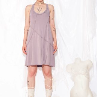 Lavender Racer-Back Knit Dress