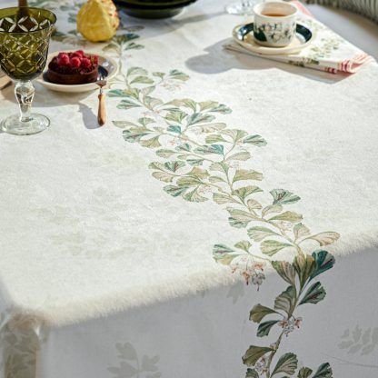 Light Leaf Shadow Center Axis Tablecloth - Image 8