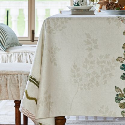 Light Leaf Shadow Center Axis Tablecloth - Image 5