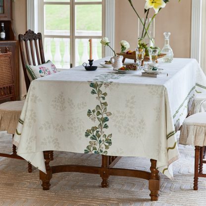 Light Leaf Shadow Center Axis Tablecloth - Image 4