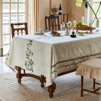 Light Leaf Shadow Center Axis Tablecloth - Image 3