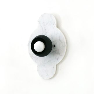 Marble Clover and Opal Bulb Wall Sconce