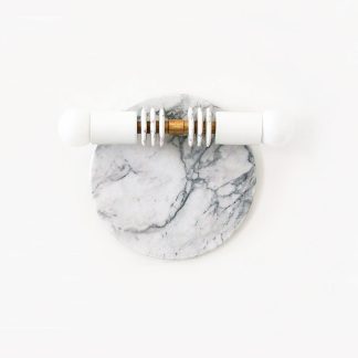 Marble and stacked disc wall light