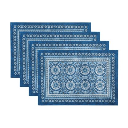 Mediterranean blue tile tablecloth - Image 4