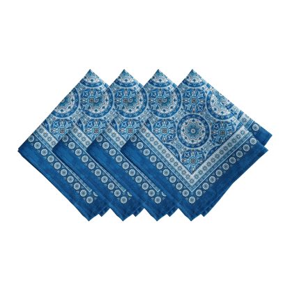 Mediterranean blue tile tablecloth - Image 3