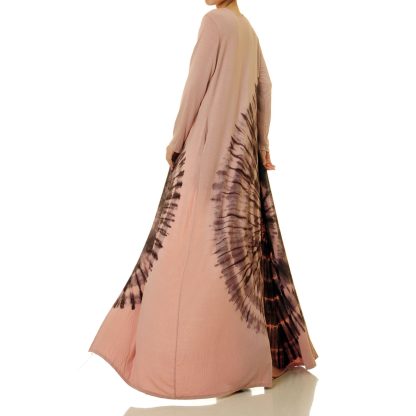 Misty pink halo lace-up robe outer wear - Image 3