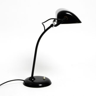 Asymmetrical black table lamp