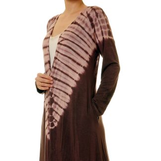 Mocha mist powder V-shaped lace robe outer wear