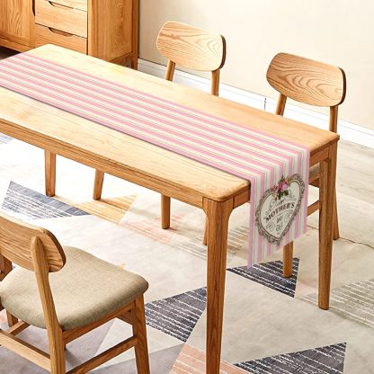 Mother's Day Heart-Shaped Rose Table Runner - Image 4