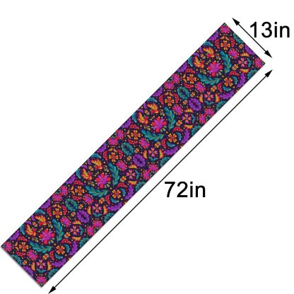 Neon Folk Floral Table Runner - Image 3