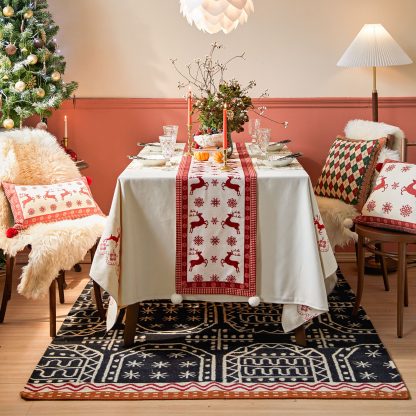 Nordic cross-stitch elk tablecloth - Image 6