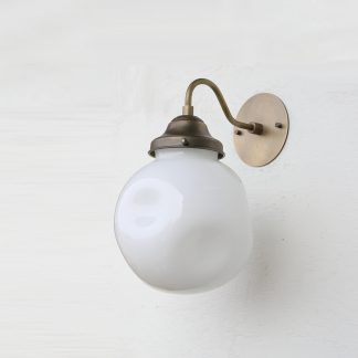 Large Opal Globe Wall Light