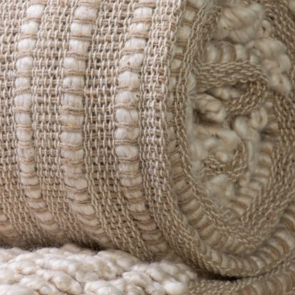 Oatmeal Popcorn Stripe Fringed Throw Blanket - Image 5