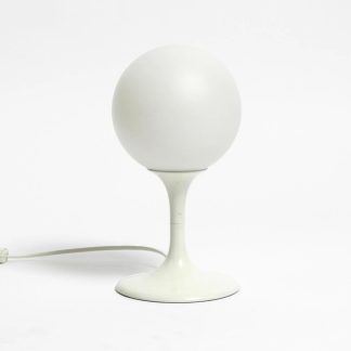 Milky white spherical table lamp