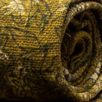 Olive Green Botanical Tassel Woven Throw Blanket - Image 5