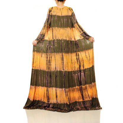 Olive amber gradient lace-up robe outer wear - Image 7