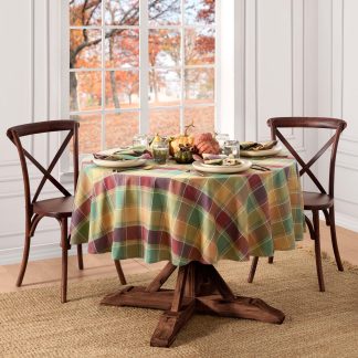 Pastoral Harvest Plaid Tablecloth