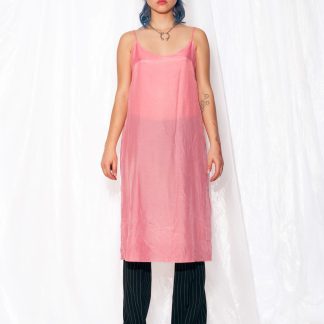 Pink see-through suspender skirt