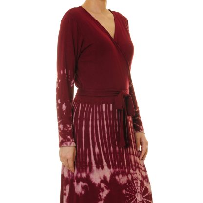 Pomegranate Red Wrap Long Dress - Image 7