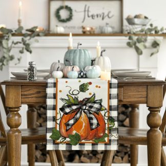 Neutral Linen Table Runner