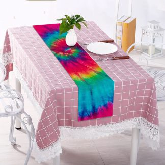 Rainbow Tie-Dye Table Runner