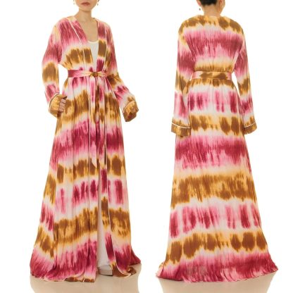 Rose Dusk Gradient Lace-Up Robe - Image 7