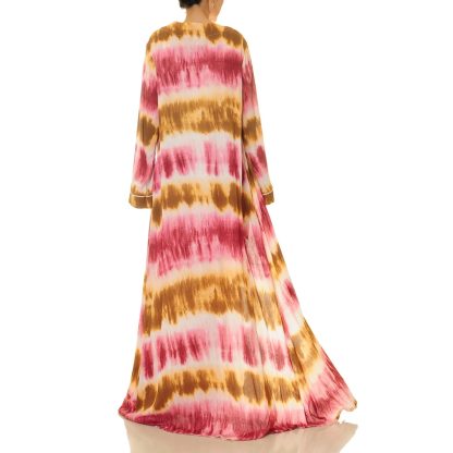 Rose Dusk Gradient Lace-Up Robe - Image 5
