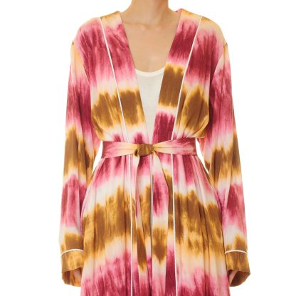 Rose Dusk Gradient Lace-Up Robe - Image 2
