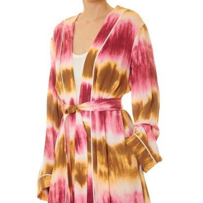 Rose Dusk Gradient Lace-Up Robe - Image 9