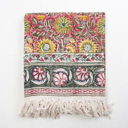 Ruby Garden Tassel Woven Throw Blanket - Image 5