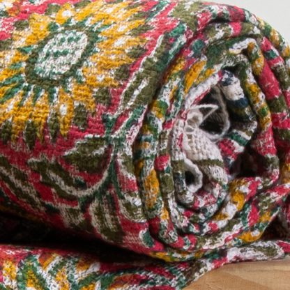 Ruby Garden Tassel Woven Throw Blanket - Image 4