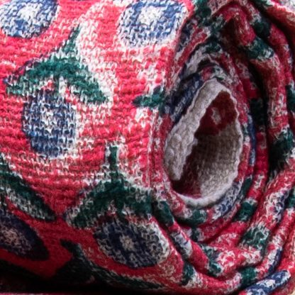 Ruby and Indigo Tile Tassel Woven Throw - Image 3