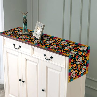 Sugar Skull and Marigold Table Runner - Image 2