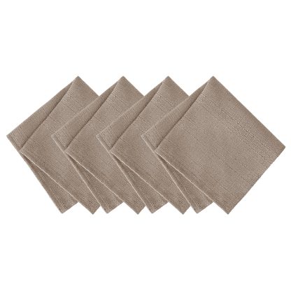 Taupe textured woven tablecloth - Image 5