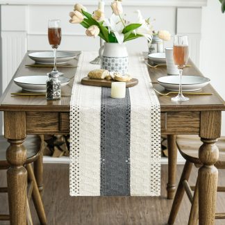 Textured Crochet Table Runner