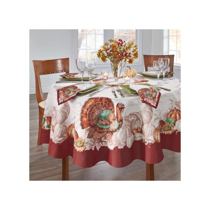 Thanksgiving Turkey Harvest Tablecloth - Image 2
