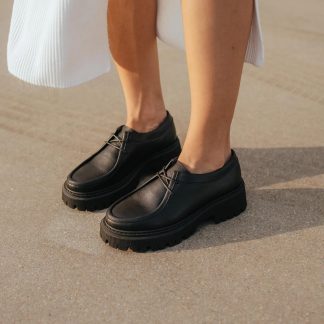 Thick-soled Derby Oxfords