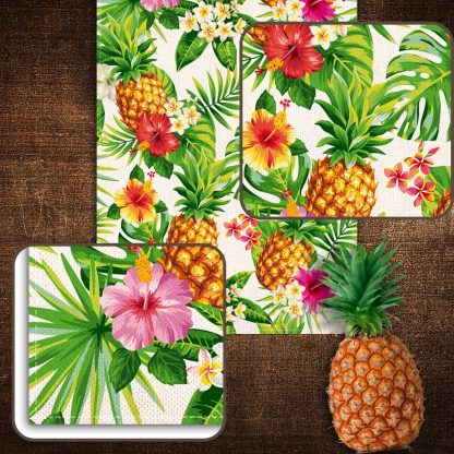 Tropical Pineapple and Hibiscus Table Runner - Image 4