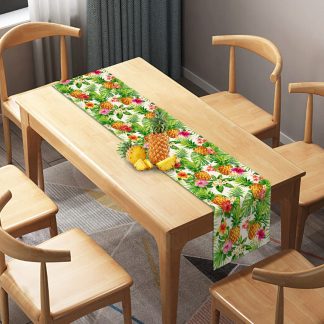 Tropical Pineapple and Hibiscus Table Runner