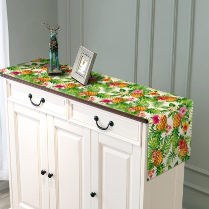 Tropical Pineapple and Hibiscus Table Runner - Image 2