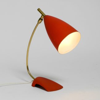Red cone table lamp