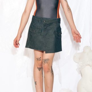 Utility Pocket A-Line Miniskirt