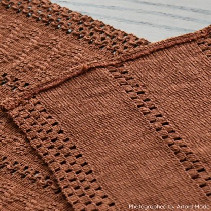 Warm Terracotta Crochet Table Runner - Image 2