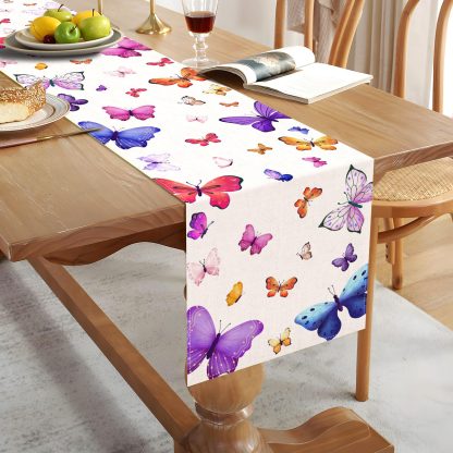 Watercolor Butterfly Table Runner - Image 2