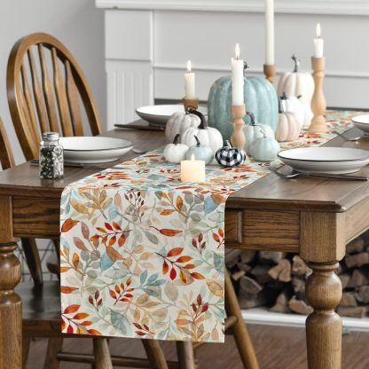 Watercolor leaf table runner - Image 3