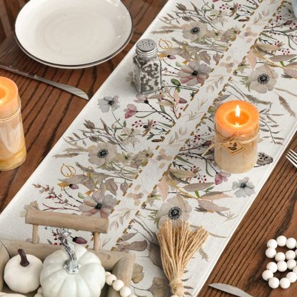 Watercolor wildflower table runner - Image 5