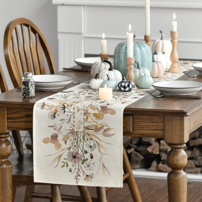 Watercolor wildflower table runner - Image 3